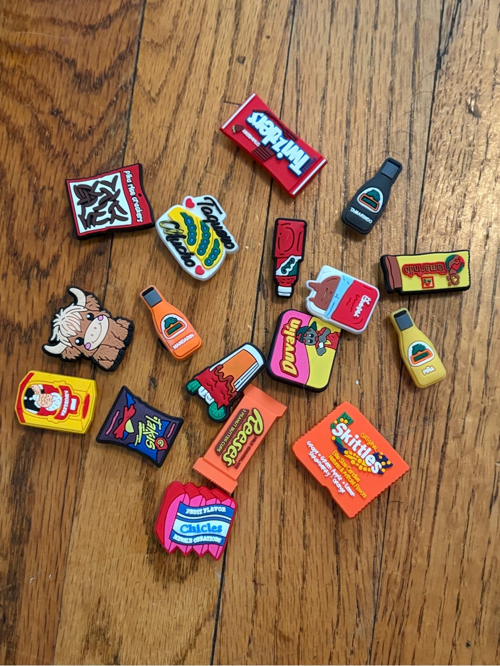 Novelty Snack & Sauce croc charms- Colorful Assorted (Multicolor)